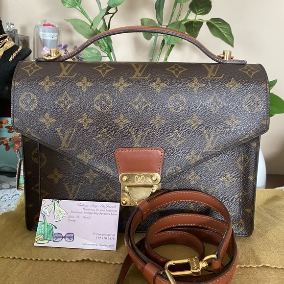 Louis Vuitton vintage monceau two way bag wear throughout and the